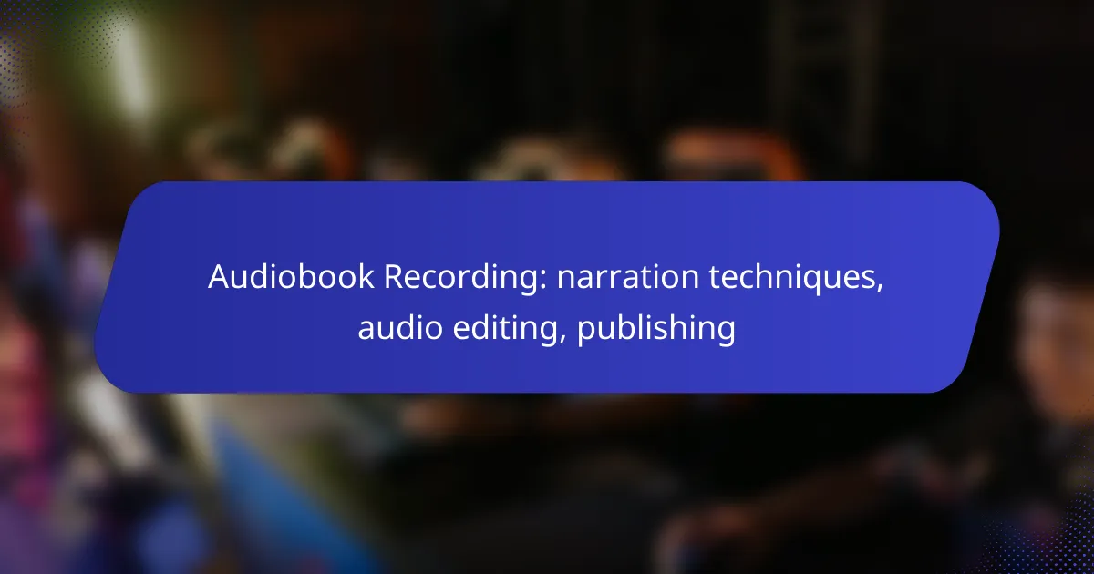Audiobook Recording: narration techniques, audio editing, publishing