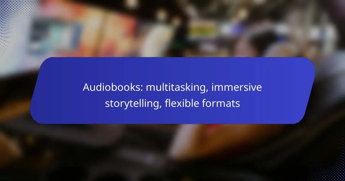 Audiobooks: multitasking, immersive storytelling, flexible formats
