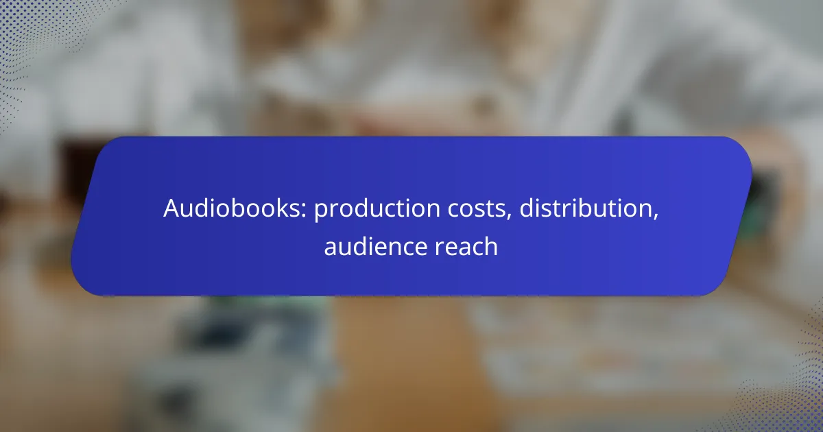 Audiobooks: production costs, distribution, audience reach
